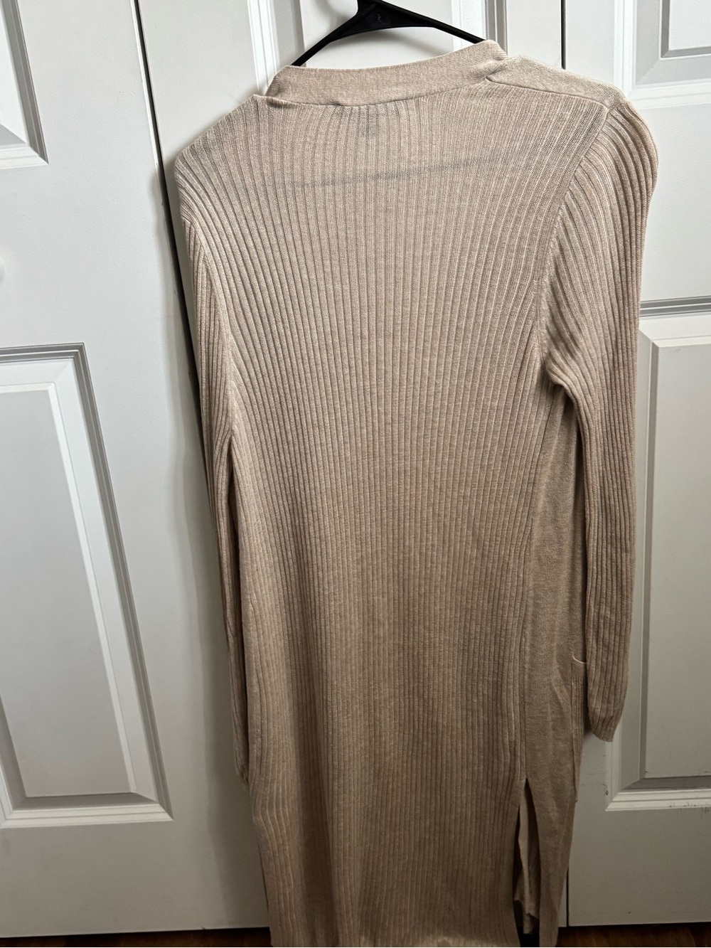INC International Concepts Beige Ribbed Open-Front Cardigan - Picture 3 of 3